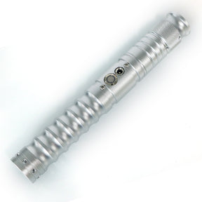 SaberCustom heavy dueling lightsaber fx smooth swing 9 sound fonts infinite color changing silver handle saber