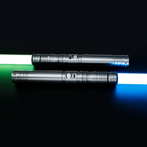 2 x SaberCustom heavy dueling lightsaber fx smooth swing 16 sound fonts infinite color changing 72CM blade NO0116 2 x Grey