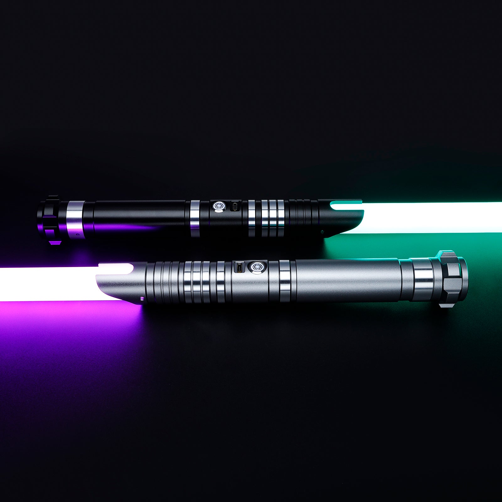 2 x SaberCustom heavy dueling lightsaber fx smooth swing XRGB3.0 infinite color changing 72cm blades C036