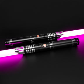 2 x SaberCustom heavy dueling lightsaber fx smooth swing 16 sound fonts infinite color changing 72CM blade C033 2 x Black